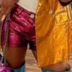 IamJenniferLe Metallic Pink Shorts